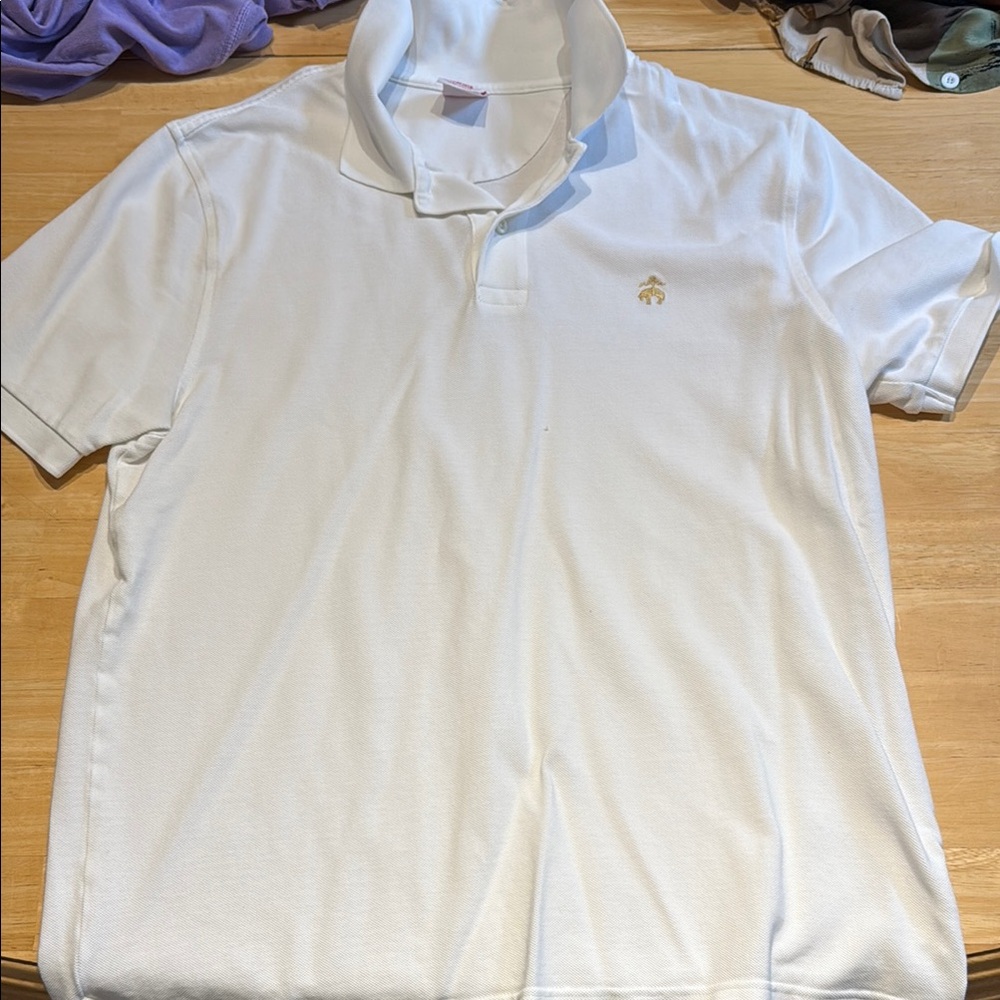 Men's White Brooks Brothers Polo Shirt